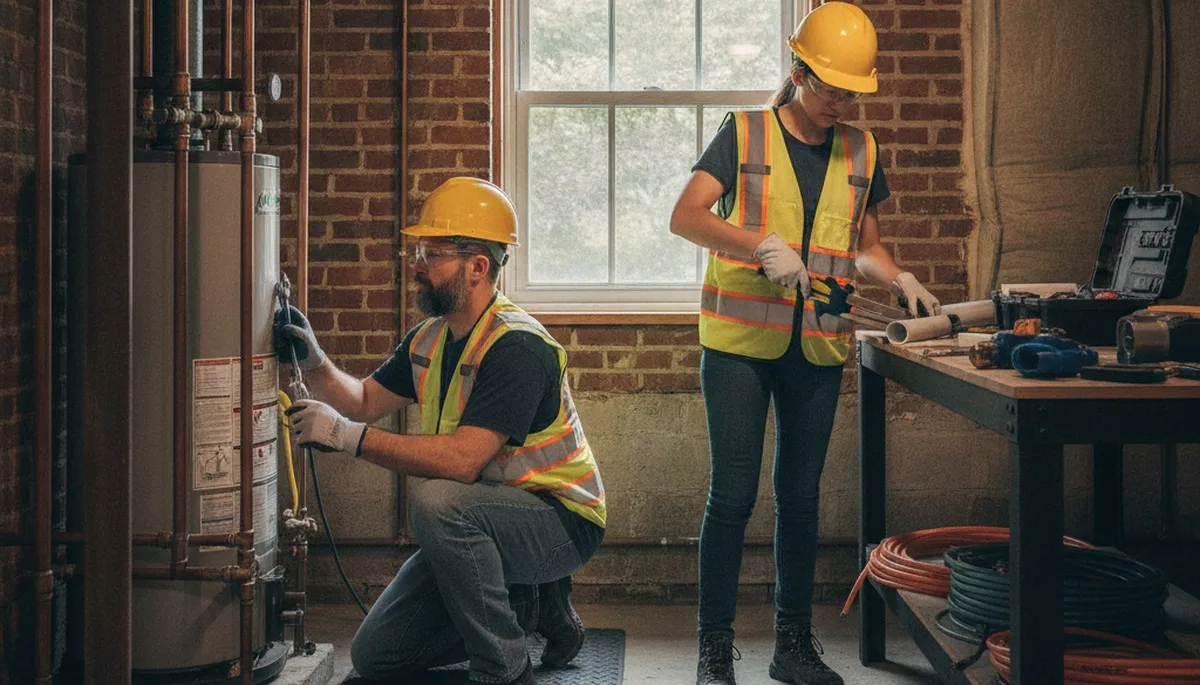 Professional plumber providing repair service in Reading, MA for a plumbing business