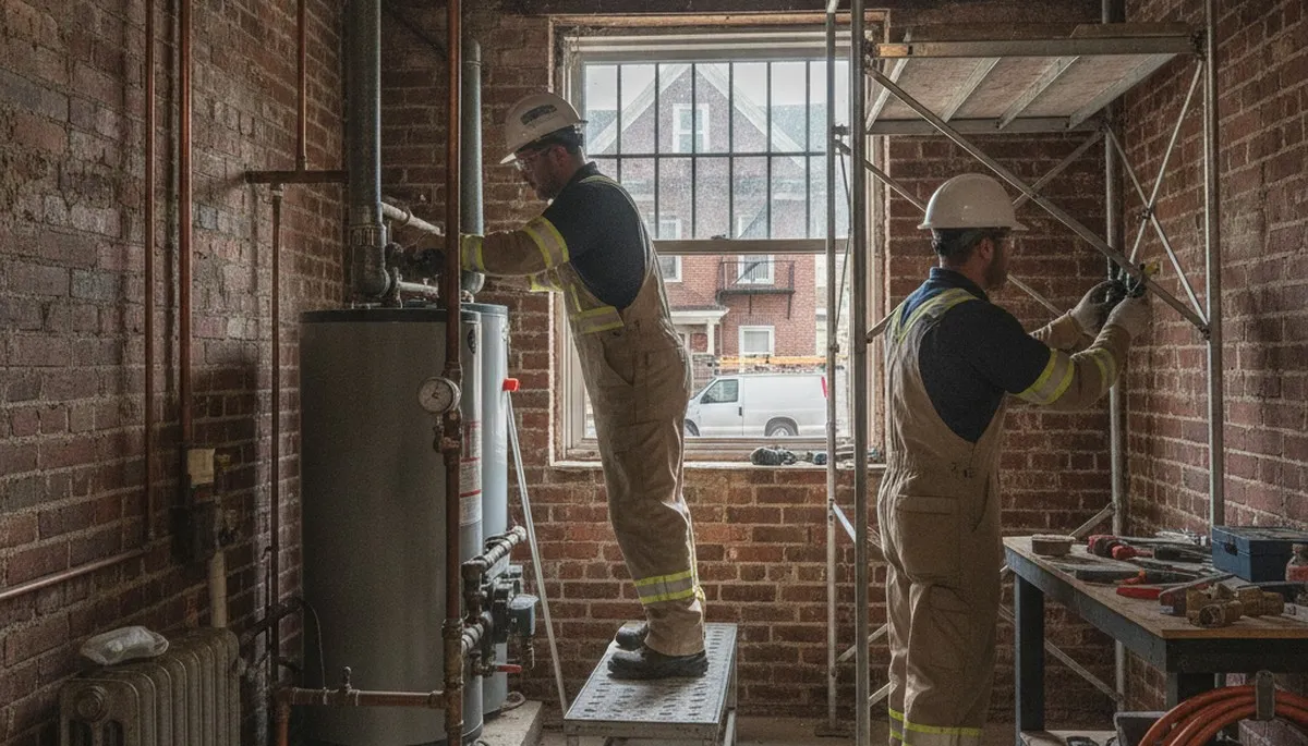 Reading, MA plumber repairing a leak for residential plumbing service